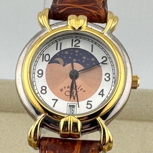 Vintage Like New Wrangler Moon Phase 2 Tone Watch Wear or to the Next Rodeo main image 5